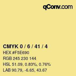 Color code: CMYK 0 / 6 / 41 / 4 | qconv.com