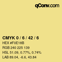 Color code: CMYK 0 / 6 / 42 / 6 | qconv.com