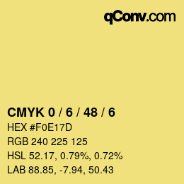 Color code: CMYK 0 / 6 / 48 / 6 | qconv.com