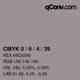 Color code: CMYK 0 / 6 / 4 / 39 | qconv.com