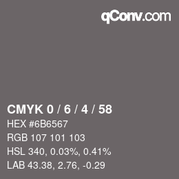 Color code: CMYK 0 / 6 / 4 / 58 | qconv.com