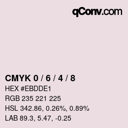 颜色代码: CMYK 0 / 6 / 4 / 8 | qconv.com