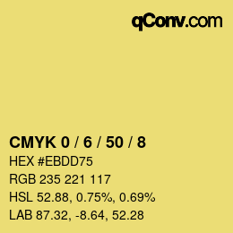Color code: CMYK 0 / 6 / 50 / 8 | qconv.com