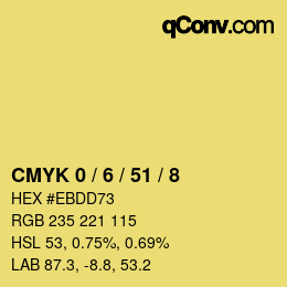 Color code: CMYK 0 / 6 / 51 / 8 | qconv.com