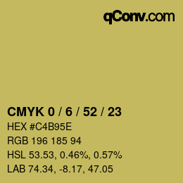 Color code: CMYK 0 / 6 / 52 / 23 | qconv.com
