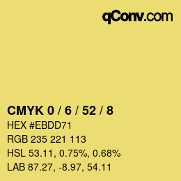 Color code: CMYK 0 / 6 / 52 / 8 | qconv.com