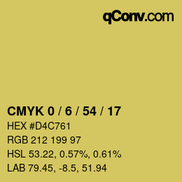 Color code: CMYK 0 / 6 / 54 / 17 | qconv.com