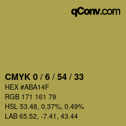 カラーコード: CMYK 0 / 6 / 54 / 33 | qconv.com