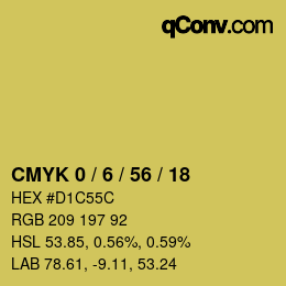 颜色代码: CMYK 0 / 6 / 56 / 18 | qconv.com