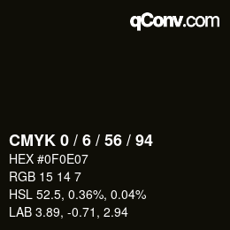 Color code: CMYK 0 / 6 / 56 / 94 | qconv.com