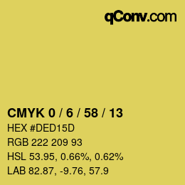 カラーコード: CMYK 0 / 6 / 58 / 13 | qconv.com