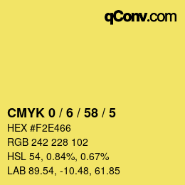 Código de color: CMYK 0 / 6 / 58 / 5 | qconv.com
