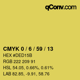 カラーコード: CMYK 0 / 6 / 59 / 13 | qconv.com