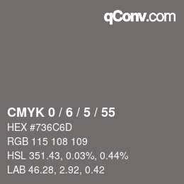 Color code: CMYK 0 / 6 / 5 / 55 | qconv.com