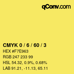Color code: CMYK 0 / 6 / 60 / 3 | qconv.com