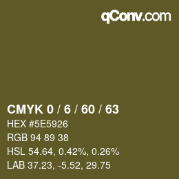 颜色代码: CMYK 0 / 6 / 60 / 63 | qconv.com