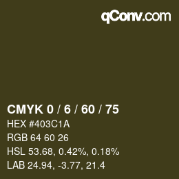 カラーコード: CMYK 0 / 6 / 60 / 75 | qconv.com
