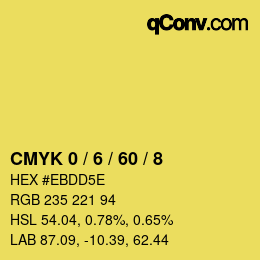 Color code: CMYK 0 / 6 / 60 / 8 | qconv.com