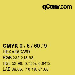 Color code: CMYK 0 / 6 / 60 / 9 | qconv.com