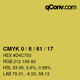 Color code: CMYK 0 / 6 / 61 / 17 | qconv.com