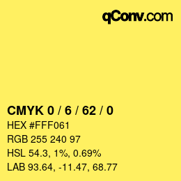 Color code: CMYK 0 / 6 / 62 / 0 | qconv.com