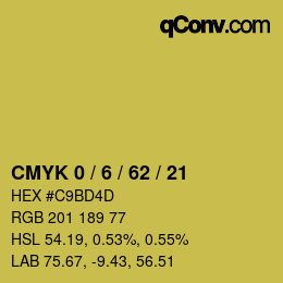 Color code: CMYK 0 / 6 / 62 / 21 | qconv.com