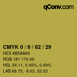颜色代码: CMYK 0 / 6 / 62 / 29 | qconv.com