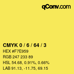 Color code: CMYK 0 / 6 / 64 / 3 | qconv.com