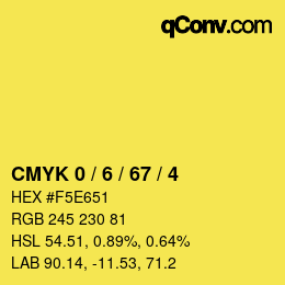Color code: CMYK 0 / 6 / 67 / 4 | qconv.com