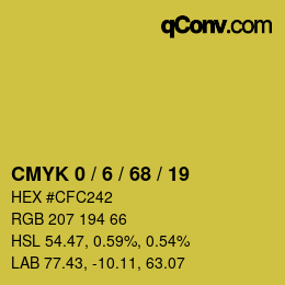 颜色代码: CMYK 0 / 6 / 68 / 19 | qconv.com
