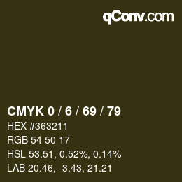 カラーコード: CMYK 0 / 6 / 69 / 79 | qconv.com
