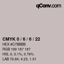 Color code: CMYK 0 / 6 / 6 / 22 | qconv.com