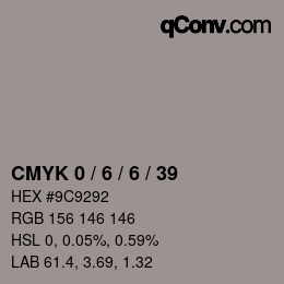 Color code: CMYK 0 / 6 / 6 / 39 | qconv.com