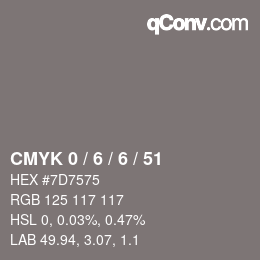 Color code: CMYK 0 / 6 / 6 / 51 | qconv.com