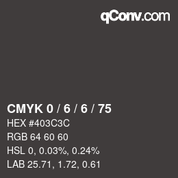 Color code: CMYK 0 / 6 / 6 / 75 | qconv.com