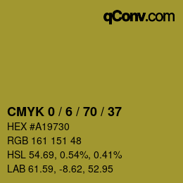 カラーコード: CMYK 0 / 6 / 70 / 37 | qconv.com