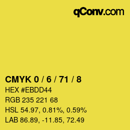 Color code: CMYK 0 / 6 / 71 / 8 | qconv.com