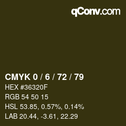 カラーコード: CMYK 0 / 6 / 72 / 79 | qconv.com