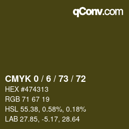 Color code: CMYK 0 / 6 / 73 / 72 | qconv.com