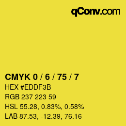 Color code: CMYK 0 / 6 / 75 / 7 | qconv.com