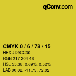 Color code: CMYK 0 / 6 / 78 / 15 | qconv.com