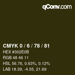 Color code: CMYK 0 / 6 / 78 / 81 | qconv.com