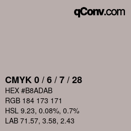 Farbcode: CMYK 0 / 6 / 7 / 28 | qconv.com