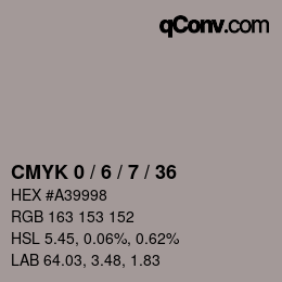Farbcode: CMYK 0 / 6 / 7 / 36 | qconv.com