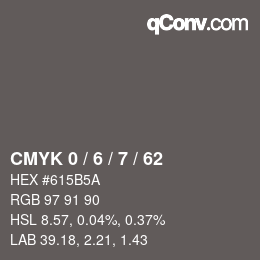Color code: CMYK 0 / 6 / 7 / 62 | qconv.com