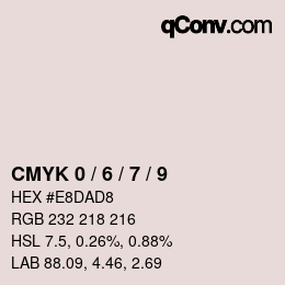 颜色代码: CMYK 0 / 6 / 7 / 9 | qconv.com