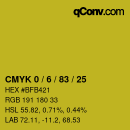 Color code: CMYK 0 / 6 / 83 / 25 | qconv.com