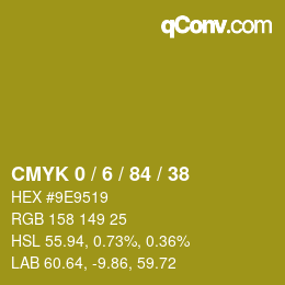 Color code: CMYK 0 / 6 / 84 / 38 | qconv.com