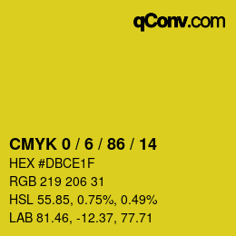 Color code: CMYK 0 / 6 / 86 / 14 | qconv.com