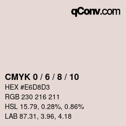 カラーコード: CMYK 0 / 6 / 8 / 10 | qconv.com